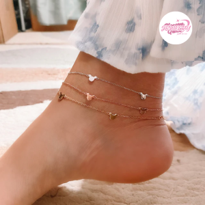 lắc chân bạc mạ vàng