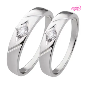 Nhẫn cưới trơn bằng bạc