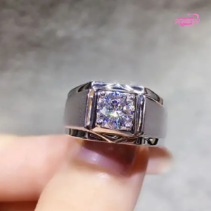 Nhẫn bạc nam đính đá
