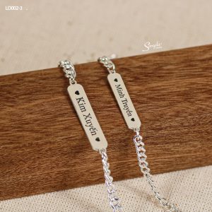 lắc tay đôi bằng bạc