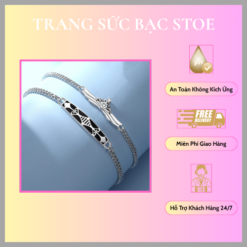 Lắc tay đôi bằng bạc