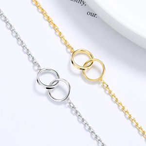 lắc tay đôi bằng bạc