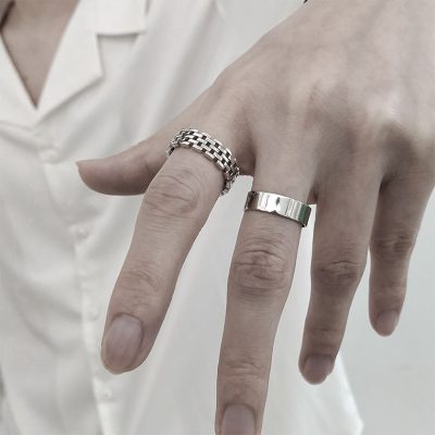 Nhẫn bạc nam cá tính phong cách mới Ryland - Hình ảnh 4
