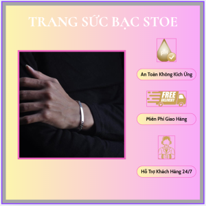 Lắc tay bạc đặc nam dạng chuỗi xích
