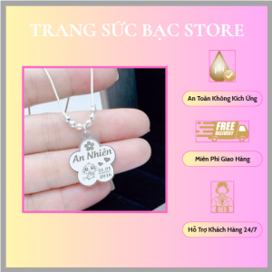 Dây chuyền bạc khắc tên cho bé DC03