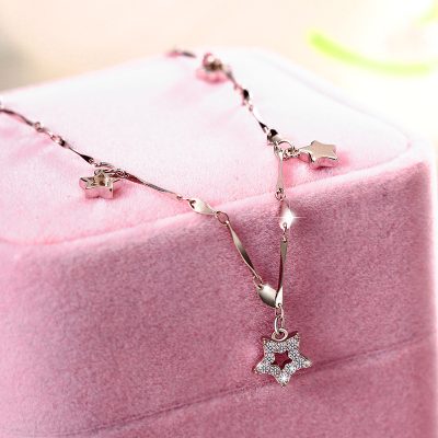 Lắc chân bạc thời trang hình Ngôi Sao Tinh Tế - Hình ảnh 3