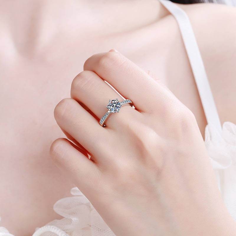 Nhẫn bạc cá tính cho nữ đính đá cao cấp - Hình ảnh 2