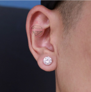 Bông tai bạc nữ xỏ lỗ 