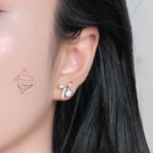 Bông tai bạc nữ xỏ lỗ